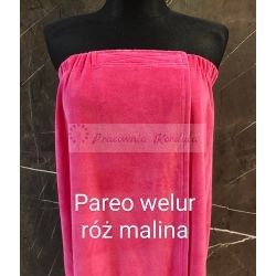 Pareo kosmetyczne welur zatrzaski napy