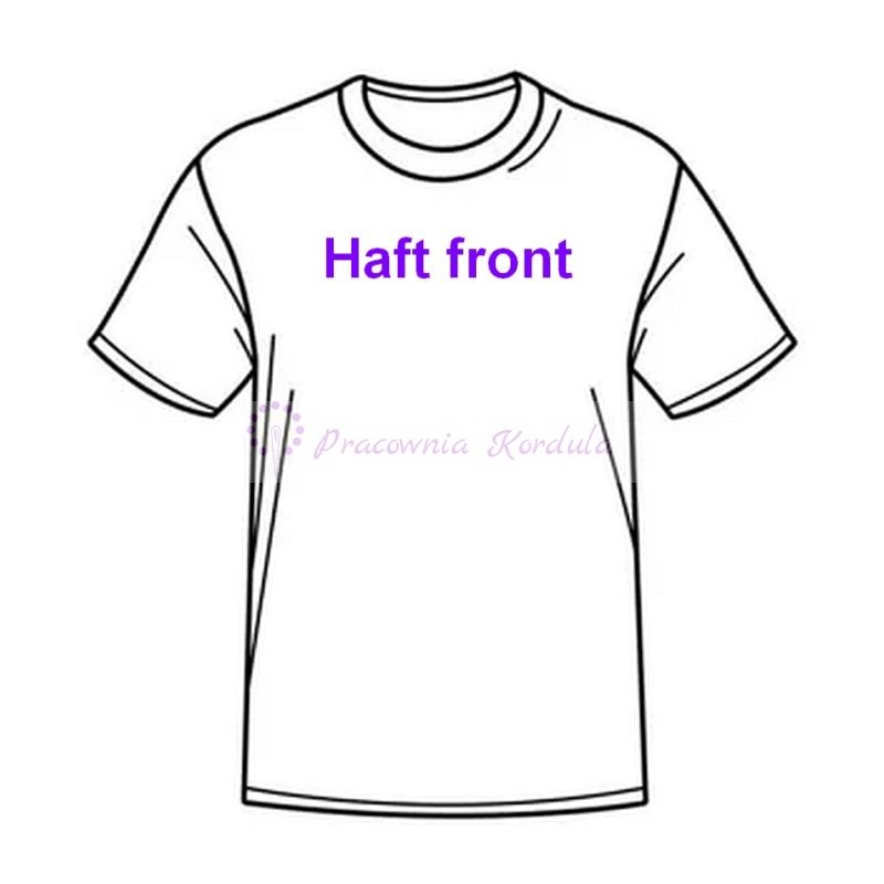 Haft kolor front klasycznej koszulki