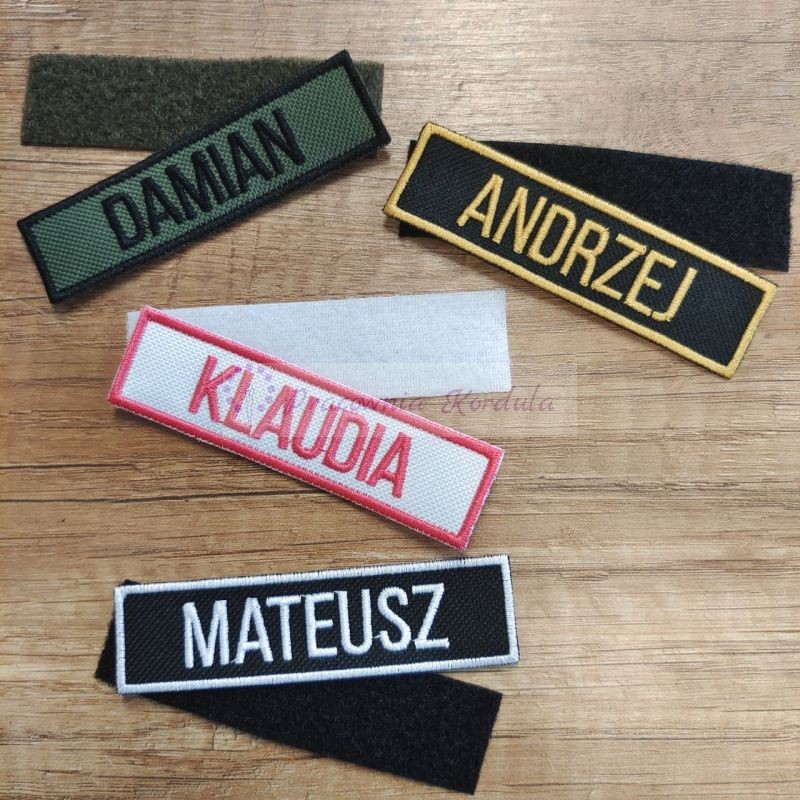 naszywka plakietka haftowana imiennik na rzepie