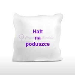 Usługa haftu na poszewce poduszki 40x40 cm dekoracyjnej